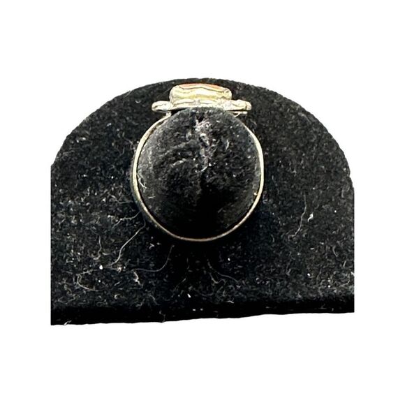 Sterling silver 925 amethyst ring oval with ribbed pattern - Picture 5 of 10